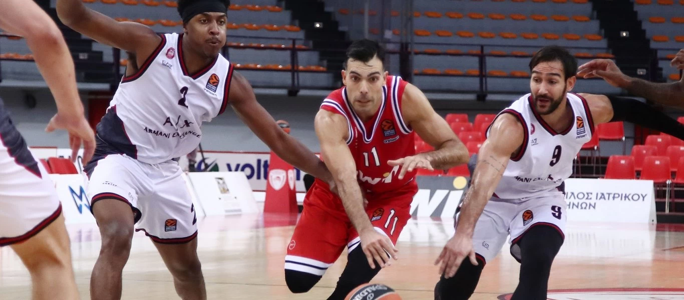 Ολυμπιακός: Με πρωταγωνιστή τον Κ.Σλούκα κέρδισε με 86-75 την Αρμάνι στο ΣΕΦ